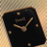 Piaget 18k Rettangolare Nero anni '70