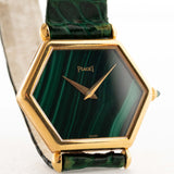 Piaget 18k Hexagon Malachit anni '70