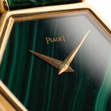 Piaget 18k Hexagon Malachit anni '70