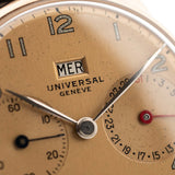 Universal Genève 18k Rose Calendario Triplo 1940s