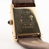 Cartier Tank Vermeil Borgogna anni '80