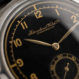 Iwc Hermet Quadrante nero dorato Jumbo 1942