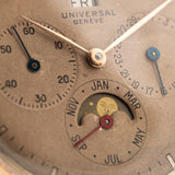 Universal Geneve Calendario Triplo 18k Rose 1940s