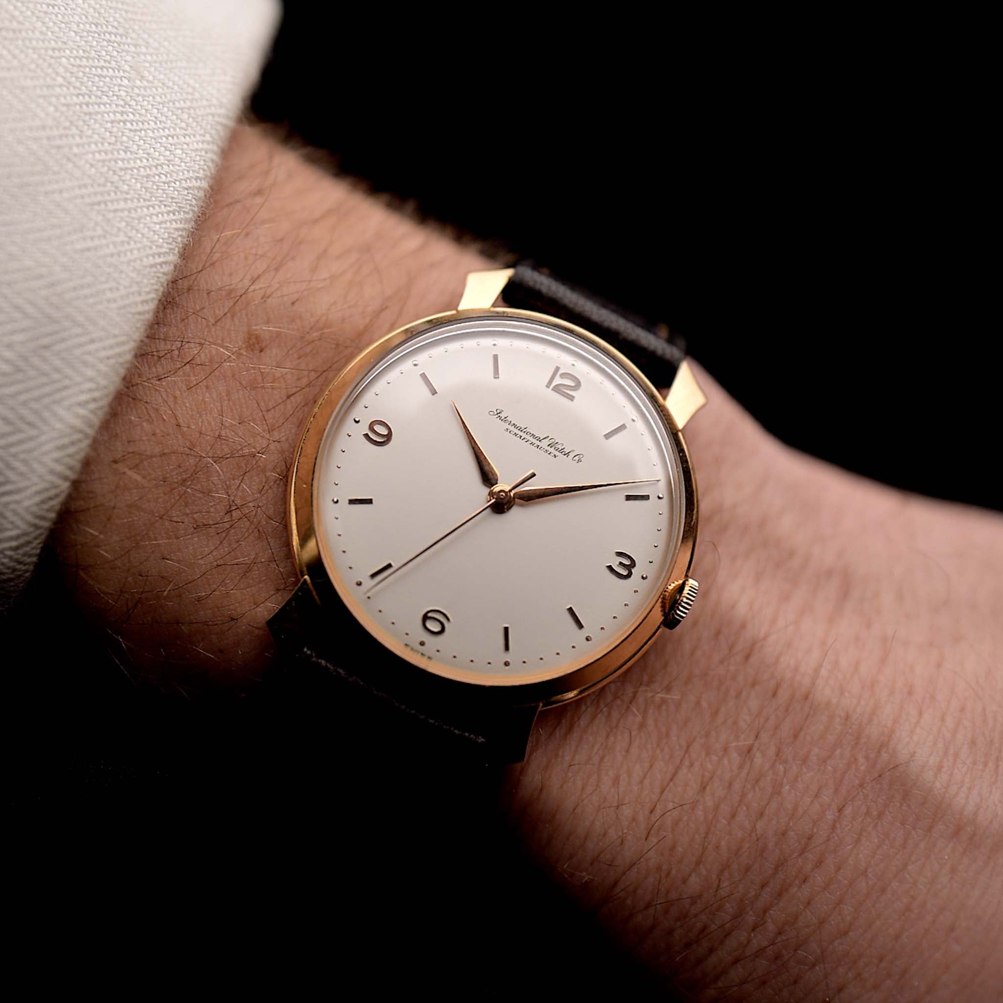 IWC Pinna di squalo Cal. 89 18k Rose 1959 Orologio Vintage