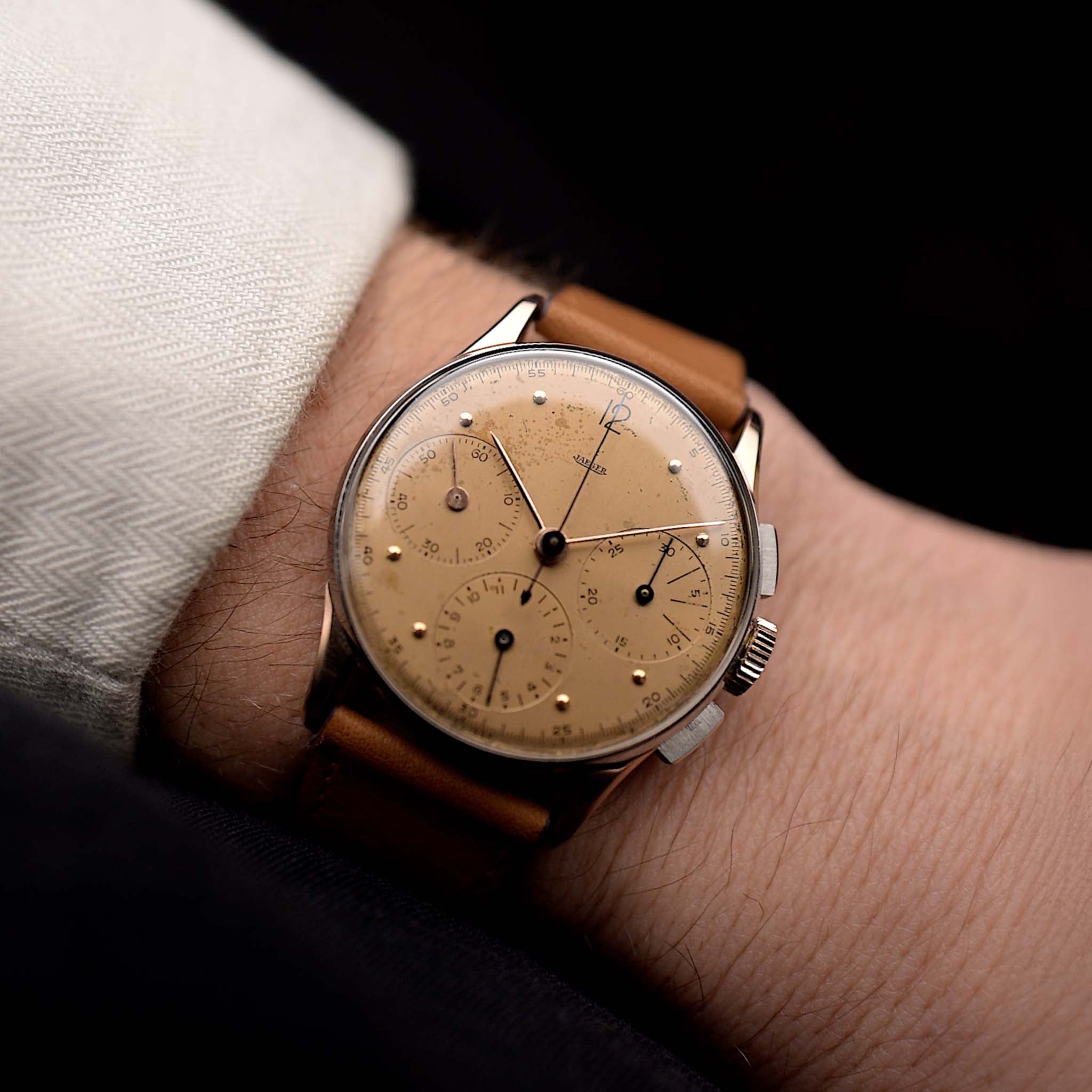 Cronografo Jaeger 22485 Rame bicolore 1950 cronografo jaeger-lecoultre