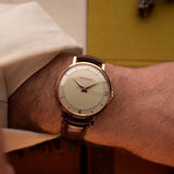 Jaeger LeCoultre Dress 18k Rosa Anni '50