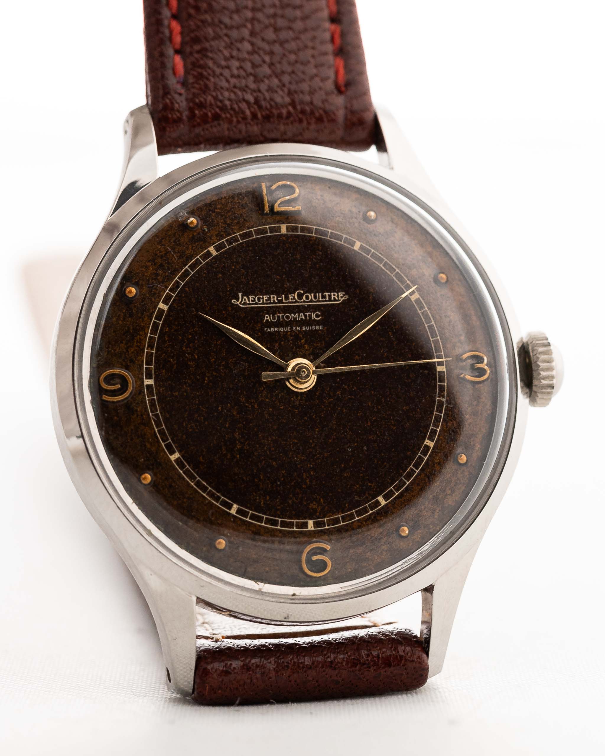 Jaeger LeCoultre Paraurti rosso arrugginito 1950 Quadrante