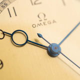 Omega Art Deco Pontife 1939 vintage con cassa in acciaio e quadrante dorato