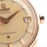 Omega Constellation 14393 Railroad 18k Rosa 1960