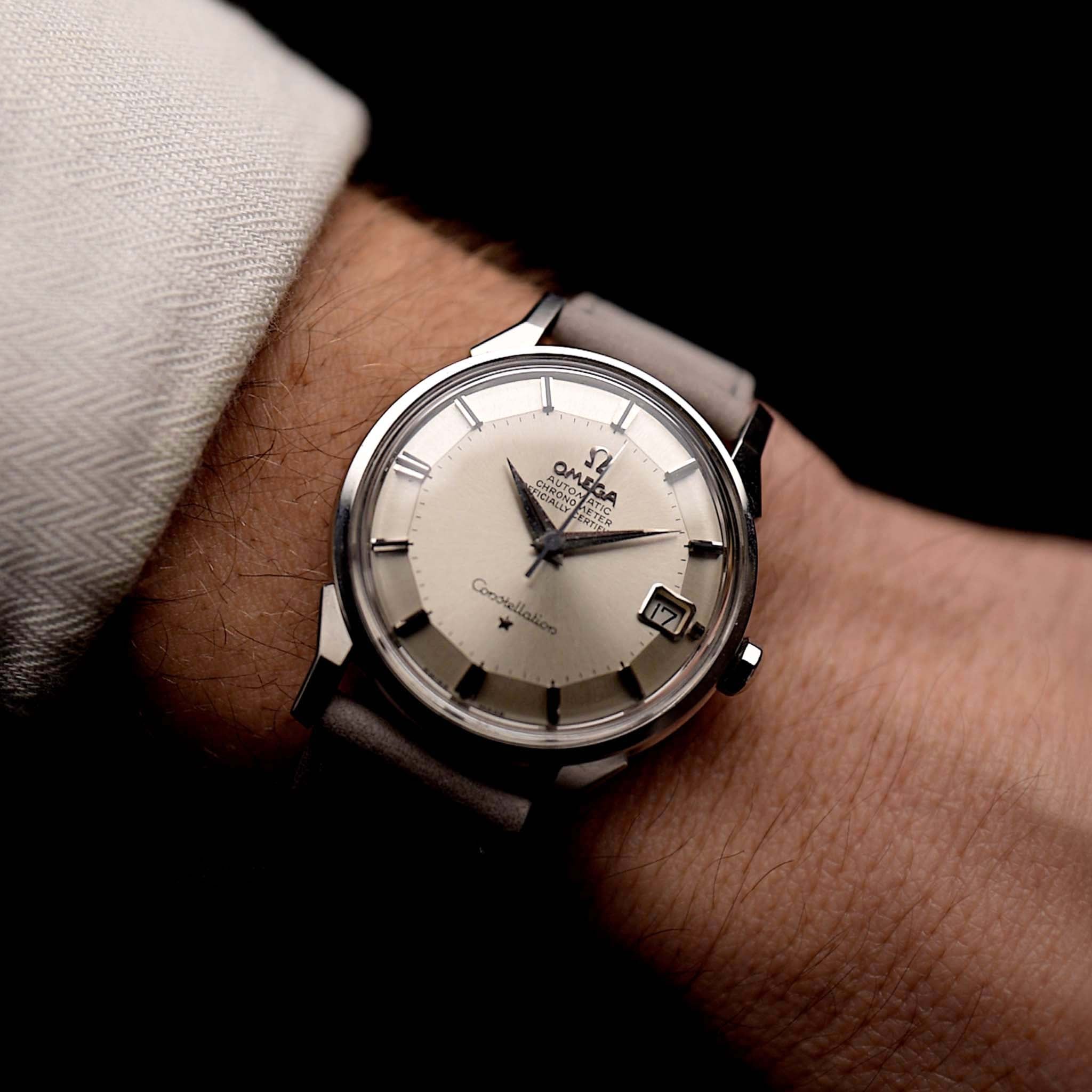 Omega Constellation 168005 Date Pie Pan 1963, usato