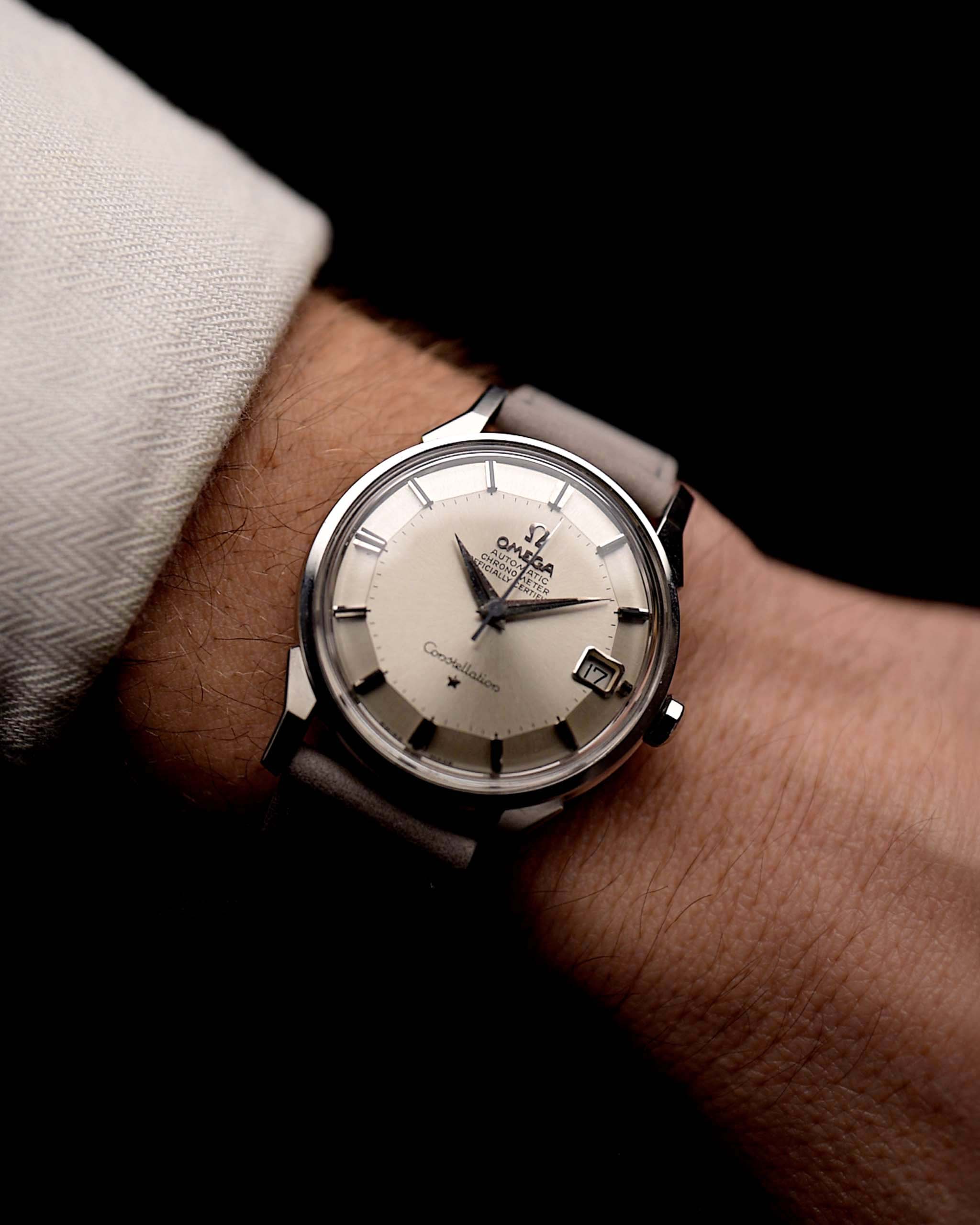 Omega Constellation 168005 Date Pie Pan 1963, usato