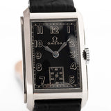 Siringa Omega rettangolare dorata 1930s