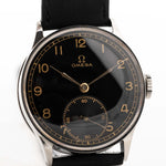 Vintage Omega Sub Second Siringa dorata 1940s Quadrante