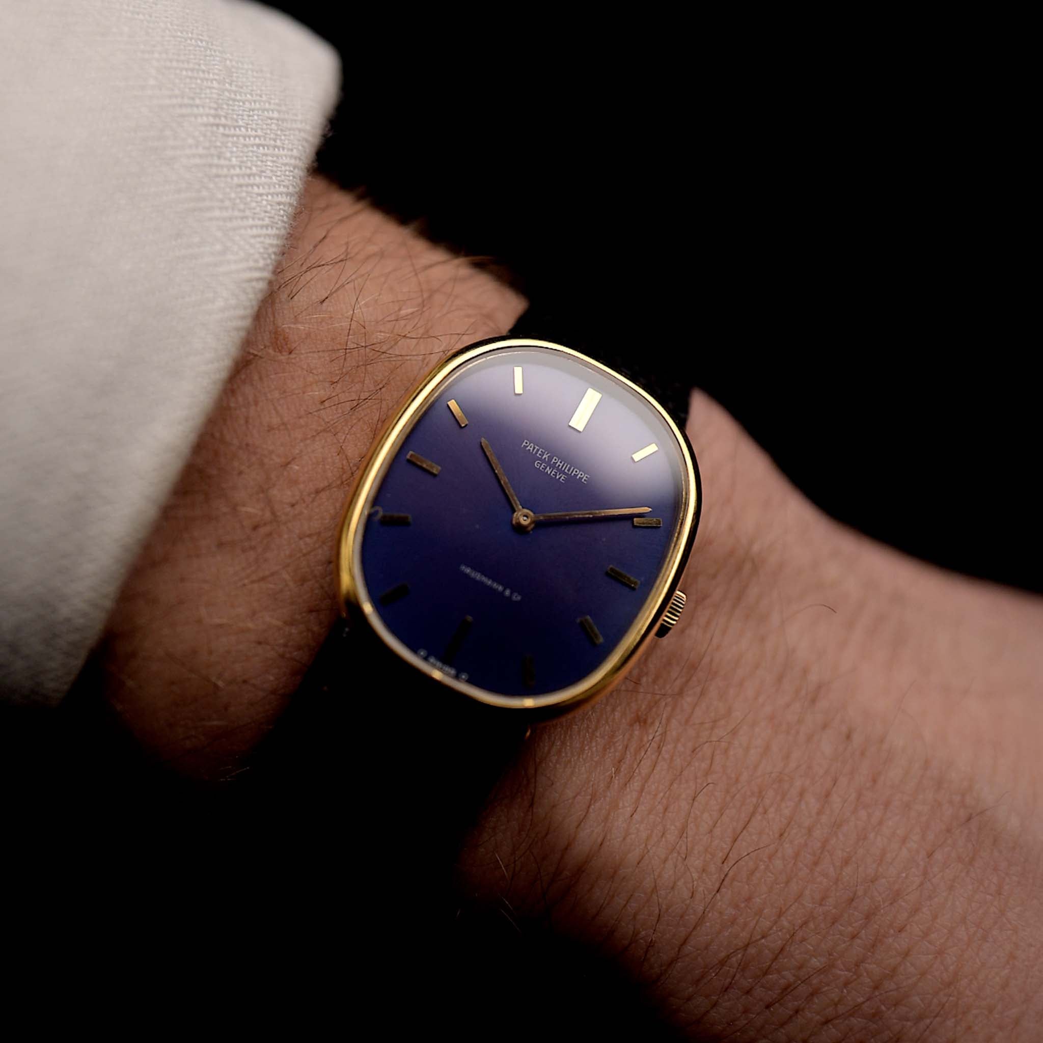 Patek Philippe Ellipse 3648 d'Or Hausmann 1970s Orologio Vintage