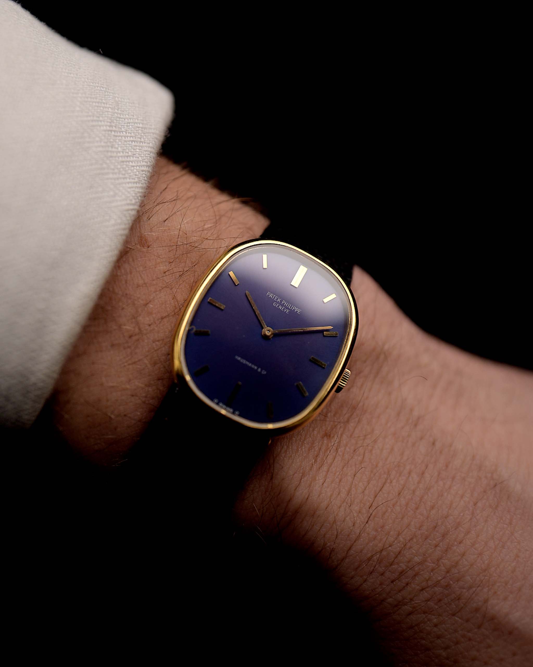 Patek Philippe Ellipse 3648 d'Or Hausmann 1970s Orologio Vintage