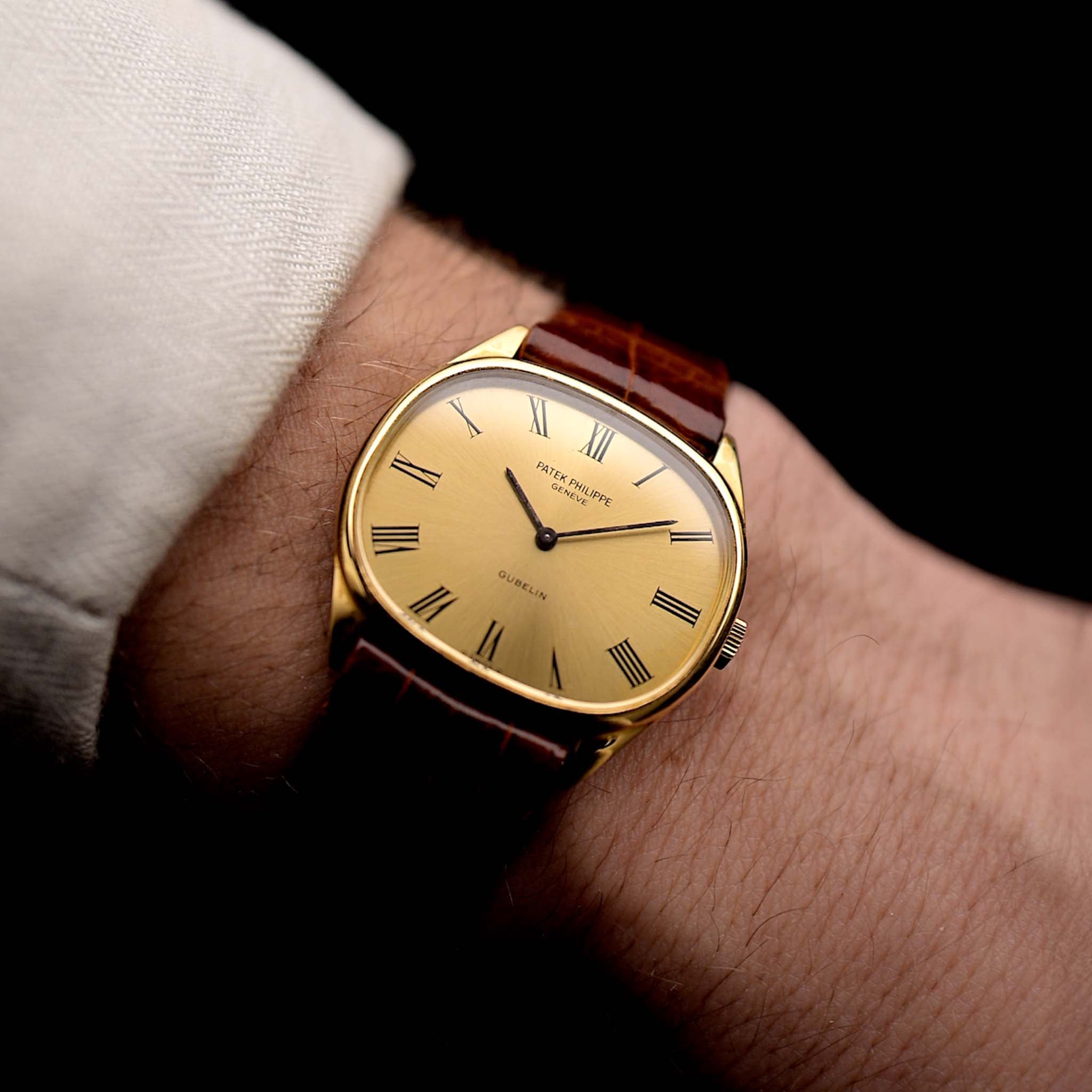 Patek Philippe Ellipse 3845 Güblin 1970s Orologio Vintage
