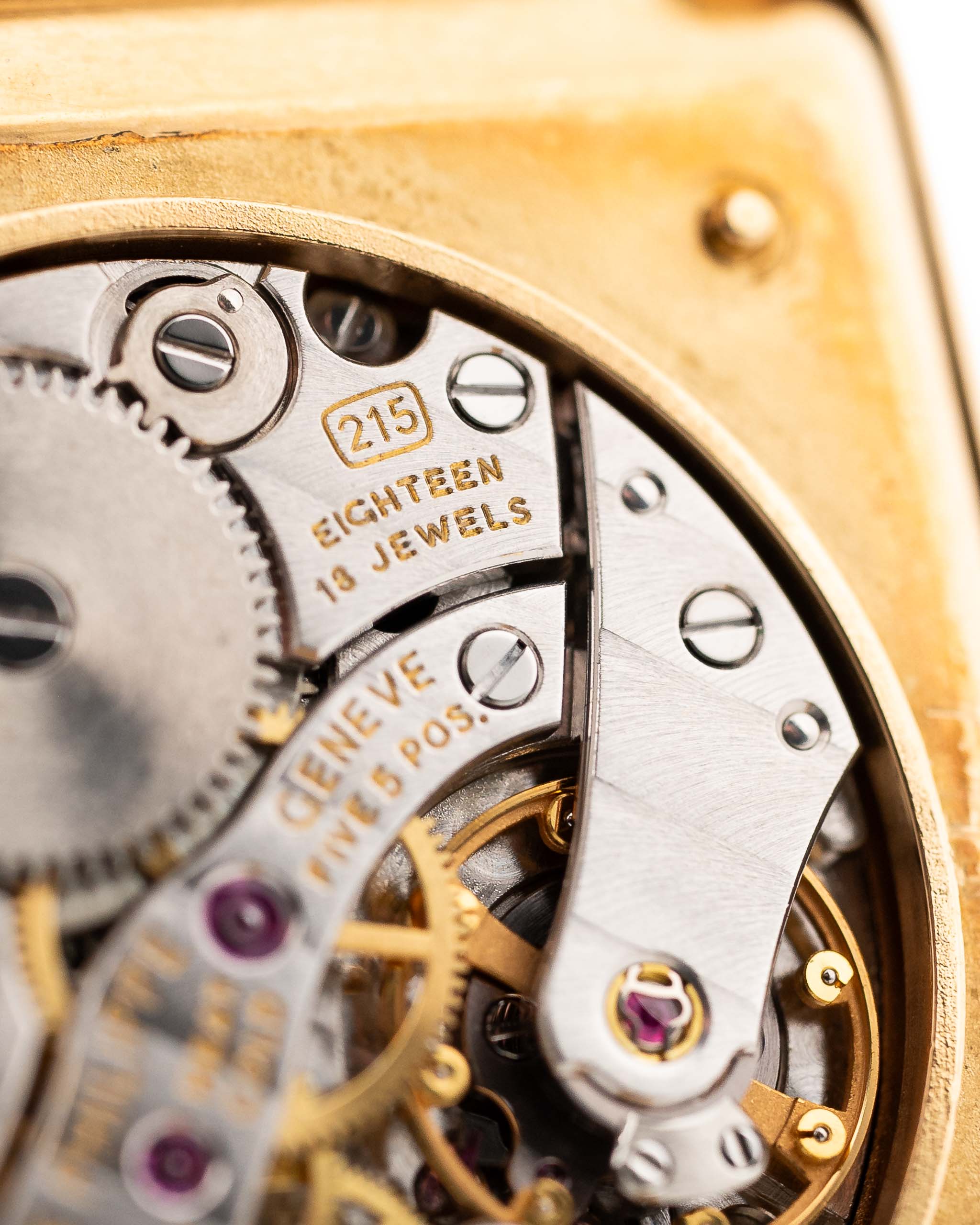 Vintage Patek Philippe Onyx 3649 Jumbo 1970, timbri del movimento in oro giallo 18 carati
