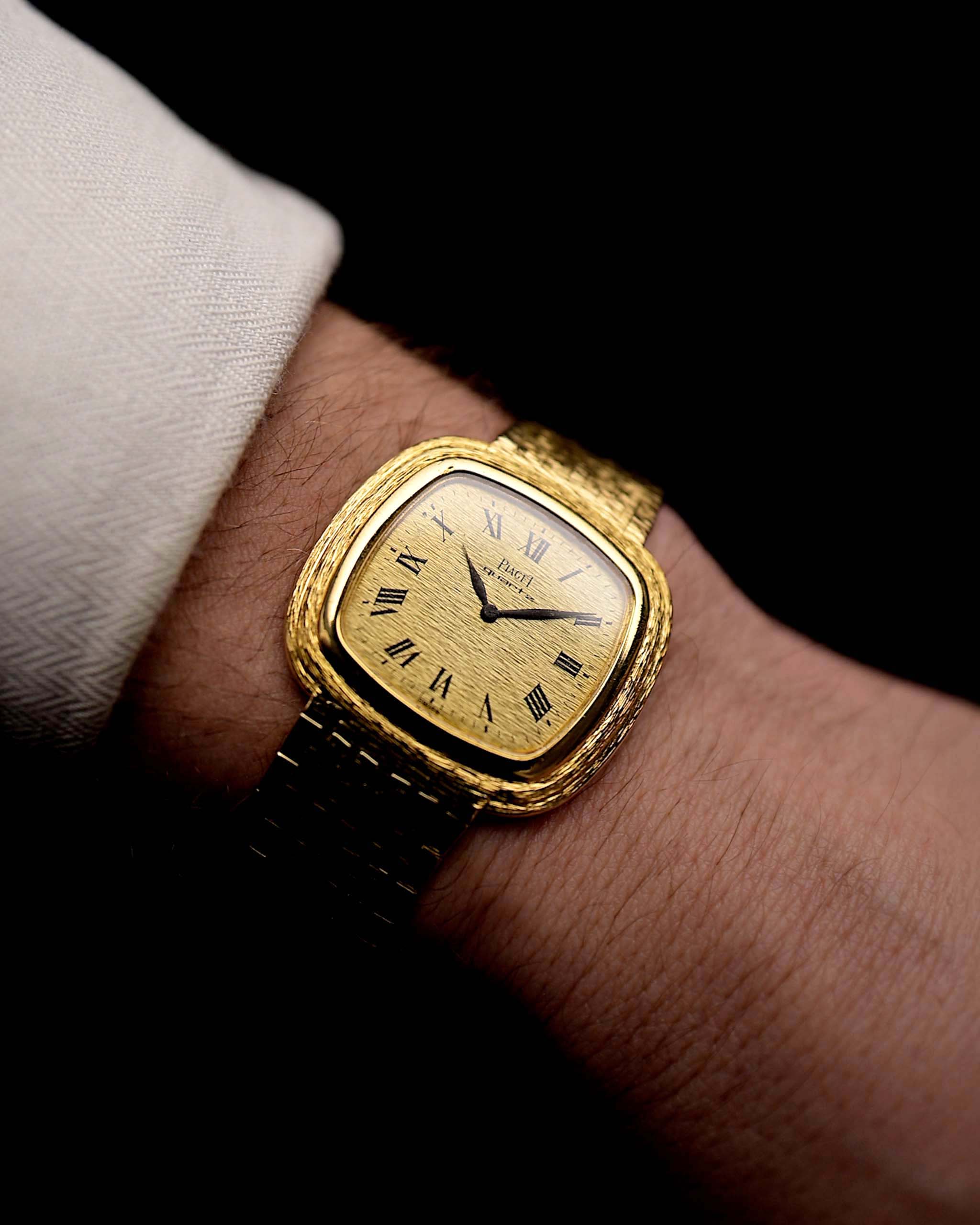 Vintage Piaget Square 75121 Roman Bark anni '70