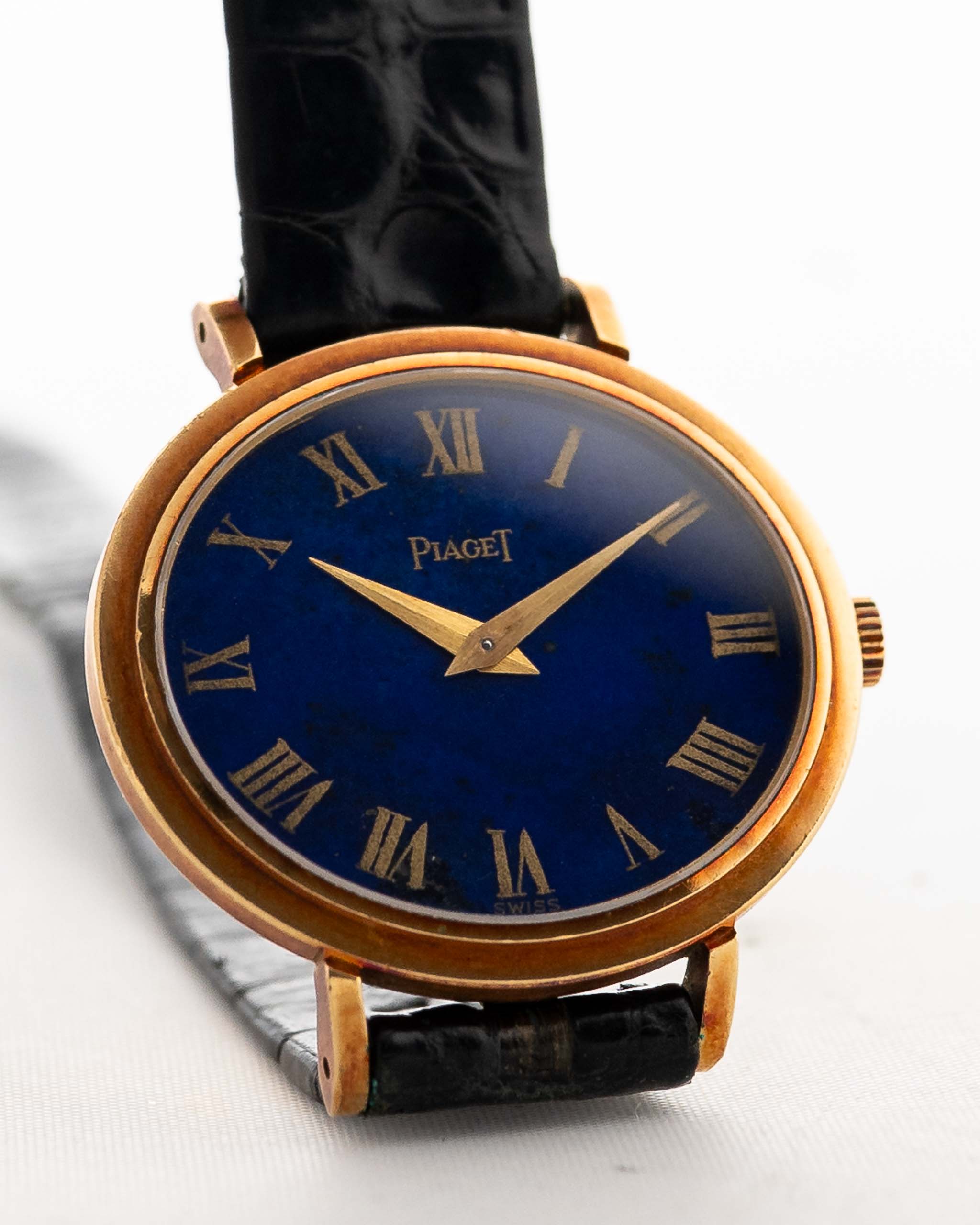Piaget Ellipse 9801 Lapizlazuli Roman 1970 - Orologio Piaget primo piano