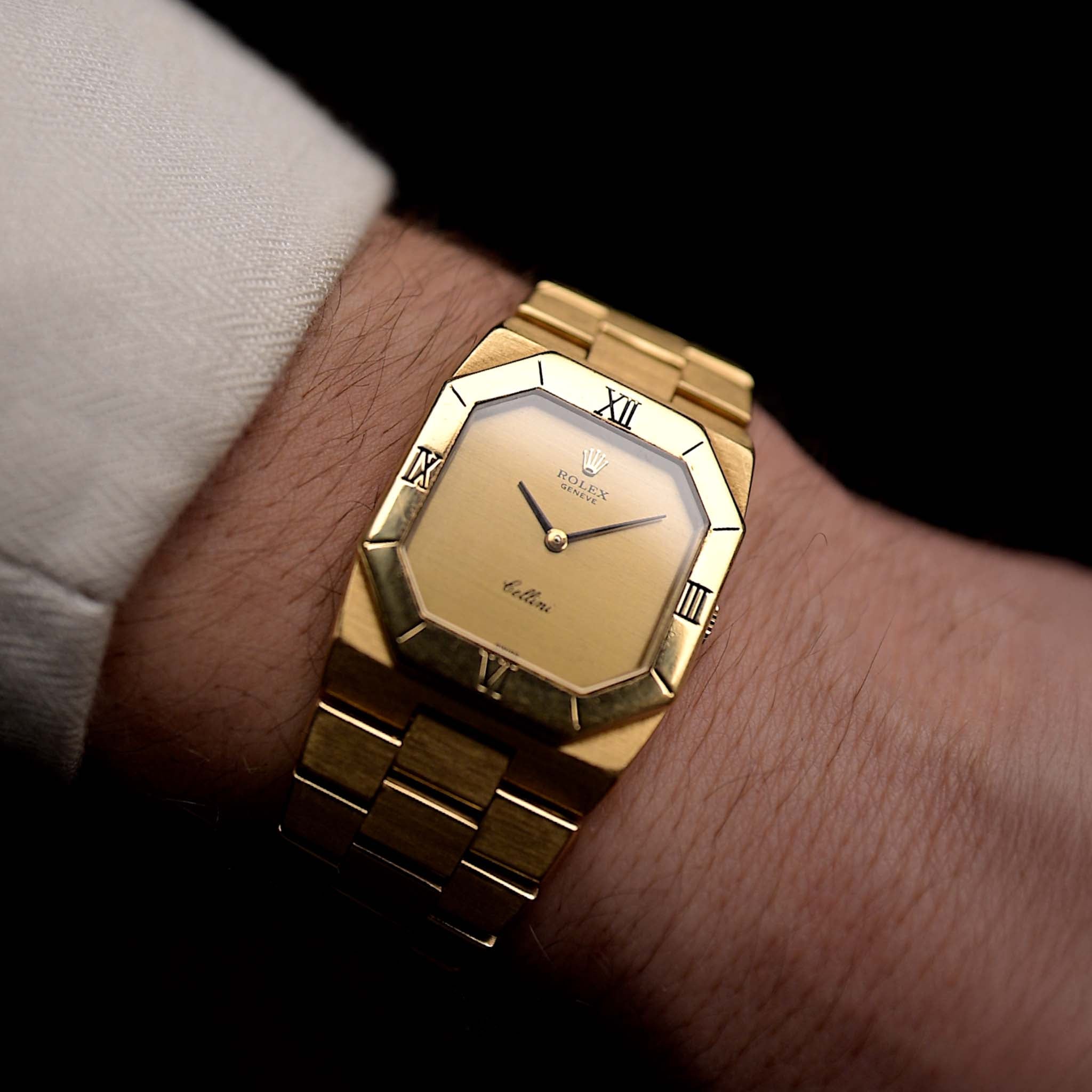 Rolex Cellini 4350 Octagon 18k anni '70, usato.