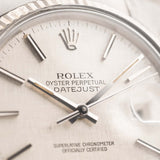 Rolex Datejust 16030 Quadrante in lino argento 1987