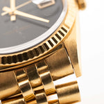 Vintage Rolex Datejust 1601 Onyx 1969 Bracciale Giubileo e chiusura in oro giallo 18k