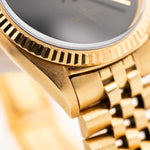 Vintage Rolex Datejust 1601 Onyx 1969 Bracciale Jubilee in oro giallo 18 carati (3/69) e chiusura