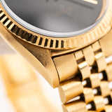 Vintage Rolex Datejust 1601 Onyx 1969 Bracciale Jubilee in oro giallo 18 carati (3/69) e chiusura