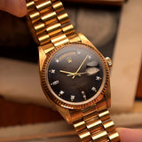 Rolex Day Date 18038 Vignetta Marrone Diamante 1981