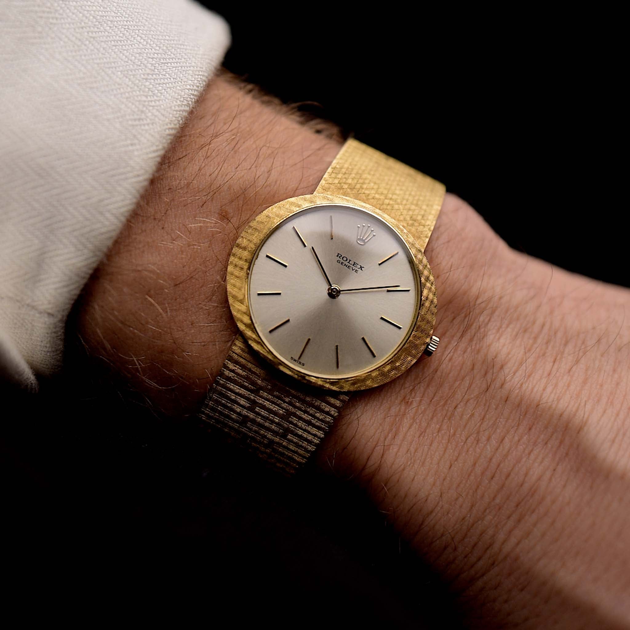 Foto di Rolex Geneve 18k Ellipse 1965 al polso - referenza 3606 - GOLDAMMER