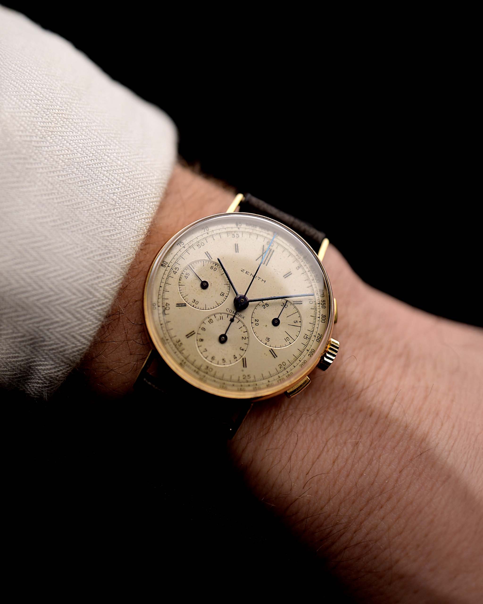 Zenith Compax 7342 1940s Orologio Vintage