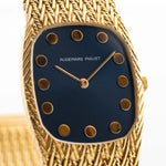 Audemars Piguet Vintage Watches - Audemars Piguet Cobra gold Tiger Eye 1970s - 藍色太陽紋錶盤特寫