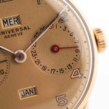Universal Genève 18K 玫瑰三曆腕錶 1940 年代