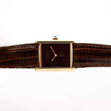Cartier Tank Vermeil 勃艮第紅色 1980 年代