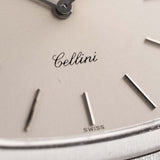1970年的勞力士 Cellini 3805 Square 18K 特寫照片。31.5mm 18K 白金款式，配手動上鏈機芯，原裝銀色陽光紋錶盤和白金錶鏈。