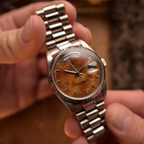 Rolex Day Date 18039 Burl Wood 1987
