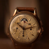 Universal Geneve 12268 Tri Compax Jumbo Rose 1950 年代