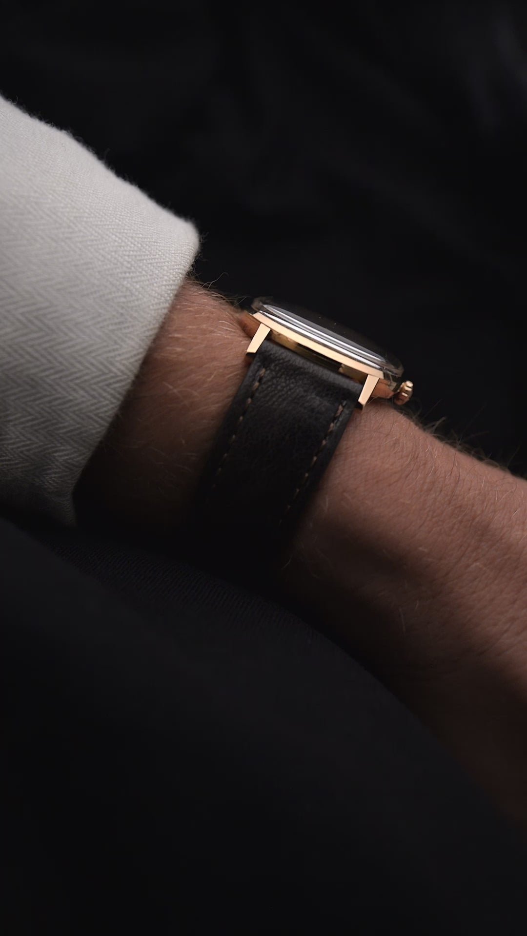 古董 Omega 海馬 De Ville 18K 玫瑰曆 1960 年代