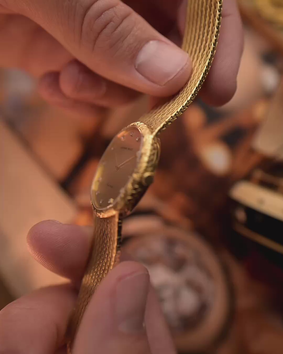 Vintage Audemars Piguet Audemars Piguet Automatic watch from the 1980s, 31.5mm 18K 黃金錶殼, 黃金錶盤, 11 顆鑽石時標