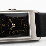 Omega 黑色裝飾藝術矩形 1939