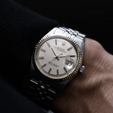 勞力士 Datejust 餡餅盤 銀色 1973